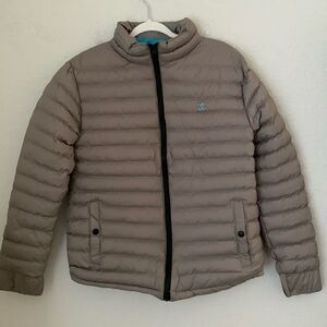 Sir Raymond Tailor Grey Ribbed Puffer Men’s Golf Jacket Size L